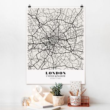 Plakat - City Map London - Klasyczna