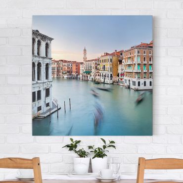 Obraz na płótnie - Canale Grande Widok z mostu Rialto Wenecja