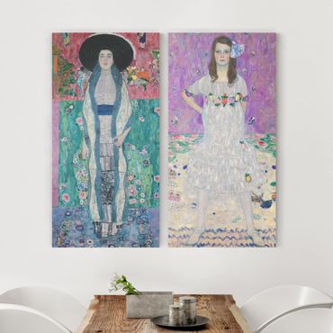Obraz na płótnie 2-częściowy - Gustav Klimt - Adele Bloch-Bauer i Mäda Primavesi