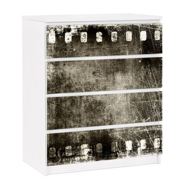 Okleina meblowa IKEA - Malm komoda, 4 szuflady - Film w stylu vintage