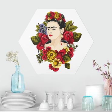Obraz heksagonalny z Forex - Frida Kahlo - Róże