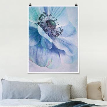 Plakat - Kwiat w kolorze turkusowym