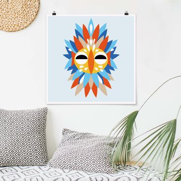 Plakat - Kolaż Etno Maska - Papuga