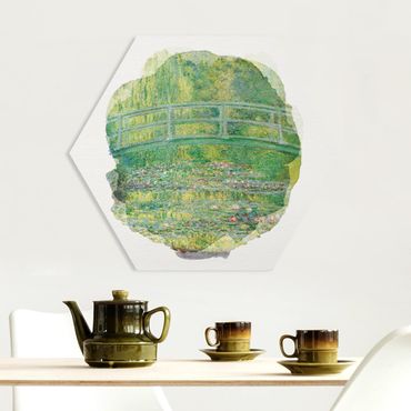 Obraz heksagonalny z Forex - Akwarele - Claude Monet - Mostek japoński
