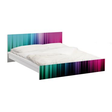 Okleina meblowa IKEA - Malm łóżko 140x200cm - Wyświetlacz tęczy