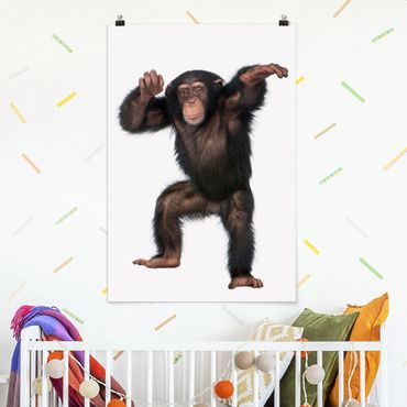 Plakat - Zadowolona małpa