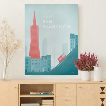 Obraz na płótnie - Plakat podróżniczy - San Francisco