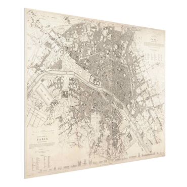 Obraz Forex - Mapa miasta w stylu vintage Paryż
