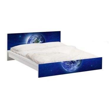 Okleina meblowa IKEA - Malm łóżko 180x200cm - Ziemia w kosmosie