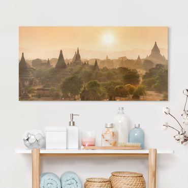 Obraz na płótnie - Zachód słońca nad Baganem