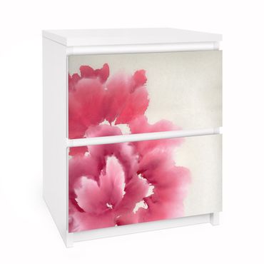 Okleina meblowa IKEA - Malm komoda, 2 szuflady - Flora artystyczna I