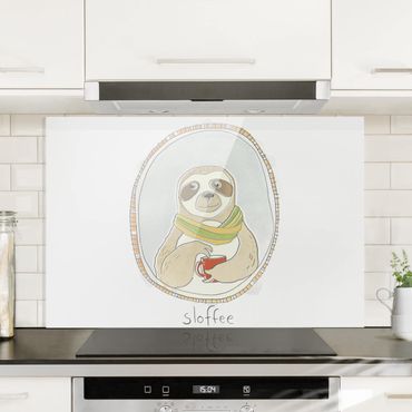 Panel szklany do kuchni - Bezkofeinowy leniwiec