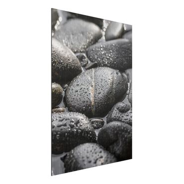 Obraz Alu-Dibond - Czarne kamienie w wodzie