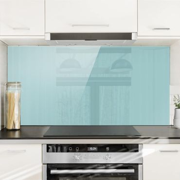 Panel szklany do kuchni - Pastelowy turkus