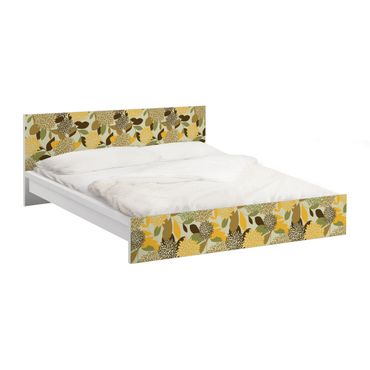 Okleina meblowa IKEA - Malm łóżko 180x200cm - Kwiaty w stylu vintage