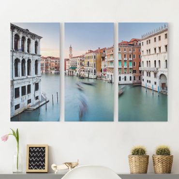 Obraz na płótnie 3-częściowy - Canale Grande Widok z mostu Rialto Wenecja