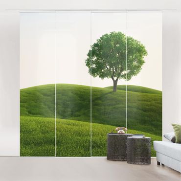 Zasłony panelowe zestaw - Zielony pokój