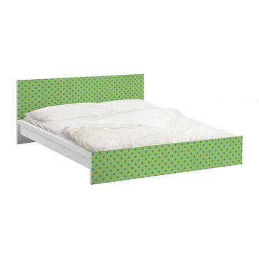 Okleina meblowa IKEA - Malm łóżko 140x200cm - Nr DS92 Dot Design Girly Green
