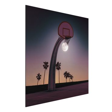 Obraz Alu-Dibond - Basketball z księżycem