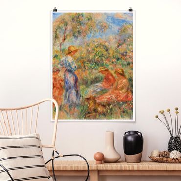 Plakat - Auguste Renoir - Krajobraz z kobietą i dzieckiem