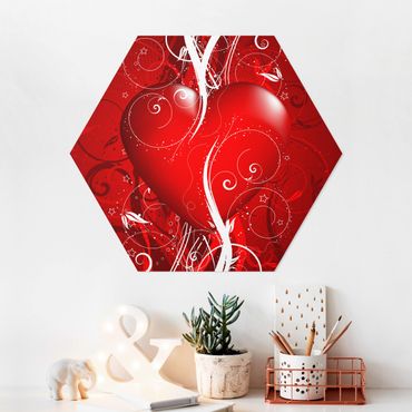 Obraz heksagonalny z Forex - Kwiatowe serce