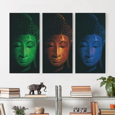 Obraz na płótnie 3-częściowy - Triple Buddha