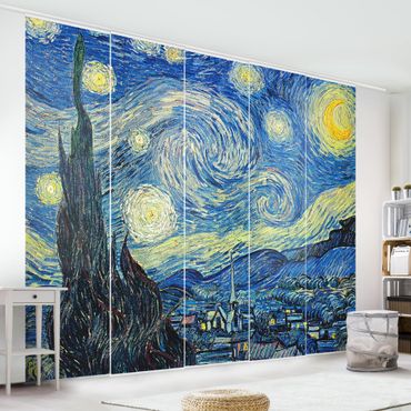 Zasłony panelowe zestaw - Vincent van Gogh - Gwiaździsta noc