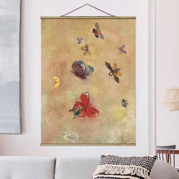 Plakat z wieszakiem - Odilon Redon - Kolorowe motyle