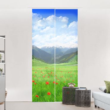 Zasłony panelowe zestaw - Łąka alpejska