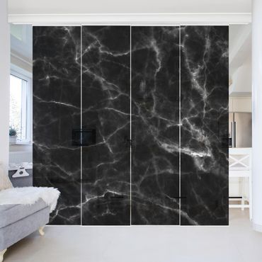 Zasłony panelowe zestaw - Nero Carrara