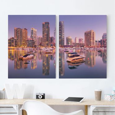 Obraz na płótnie 2-częściowy - Dubai Skyline and Marina