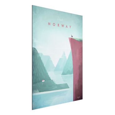 Obraz Alu-Dibond - Plakat podróżniczy - Norwegia