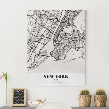 Obraz na płótnie - Mapa miasta Nowy Jork - Klasyczna