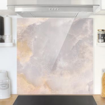 Panel szklany do kuchni - Marmur oksydowany