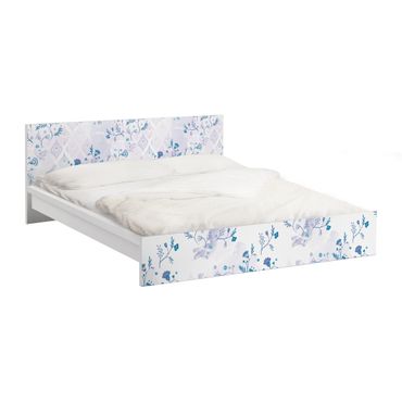 Okleina meblowa IKEA - Malm łóżko 180x200cm - Wzór "Niebieska fantazja