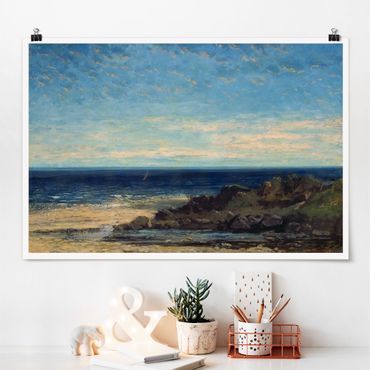 Plakat - Gustave Courbet - Błękitne morze