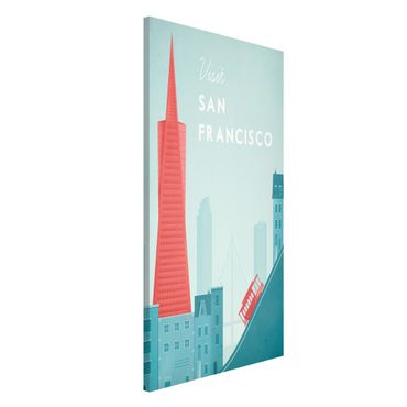 Tablica magnetyczna - Plakat podróżniczy - San Francisco