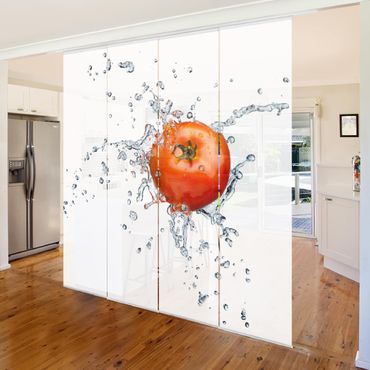 Zasłony panelowe zestaw - Świeży pomidor