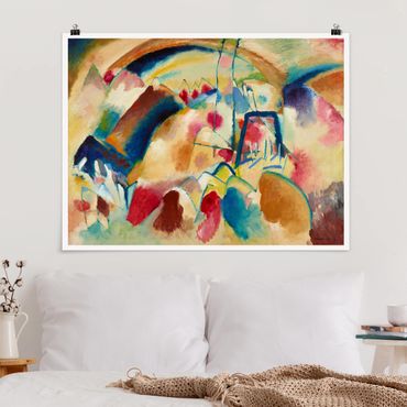 Plakat - Wassily Kandinsky - Pejzaż z kościołem