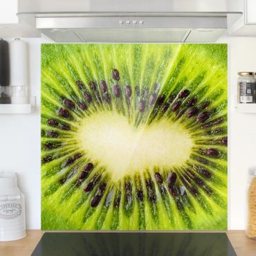 Panel szklany do kuchni - Serce Kiwi
