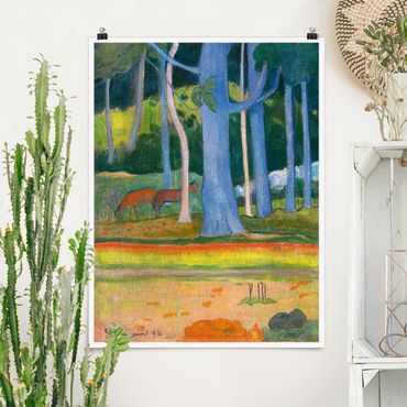 Plakat - Paul Gauguin - Pejzaż leśny