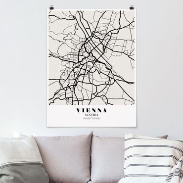 Plakat - City Map Vienna - Klasyczna
