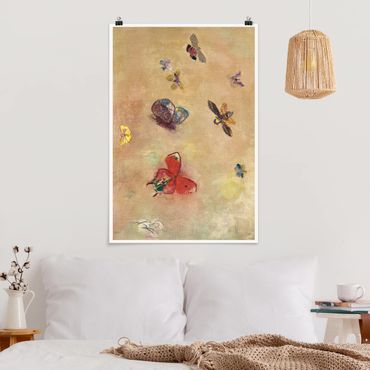 Plakat - Odilon Redon - Kolorowe motyle