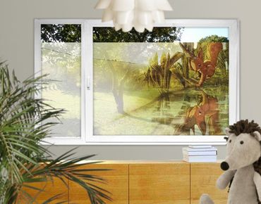 Folia okienna - Lustrzany obraz jednorożca
