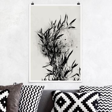 Plakat - Graficzny świat roślin - Czarny bambus