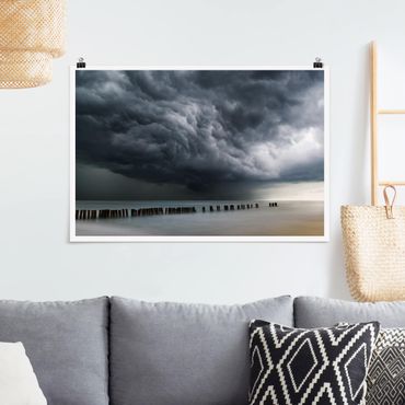 Plakat - Chmury burzowe nad Morzem Bałtyckim