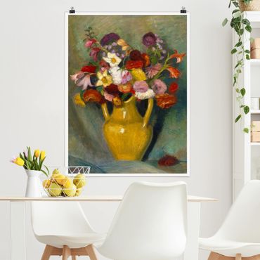 Plakat - Otto Modersohn - Kolorowy bukiet kwiatów