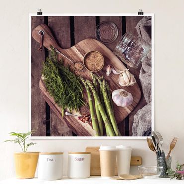 Plakat - Asparagus Rustic