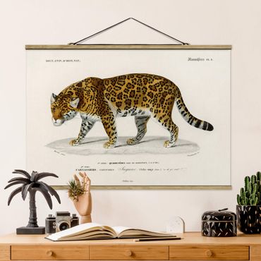 Plakat z wieszakiem - Tablica edukacyjna w stylu vintage Jaguar
