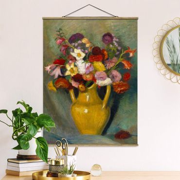 Plakat z wieszakiem - Otto Modersohn - Kolorowy bukiet kwiatów